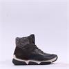Rieker Knitted Cuff Laced Ankle Boot - Brown Combi